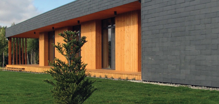 natural slate facade for housing in rumsiskes