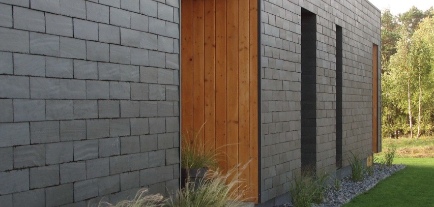 natural slate cladding for housing in rumsiskes