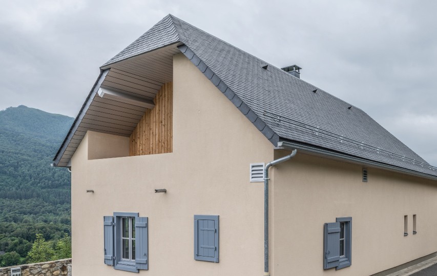 thermoslate solar panel on gaillago pyrenees france