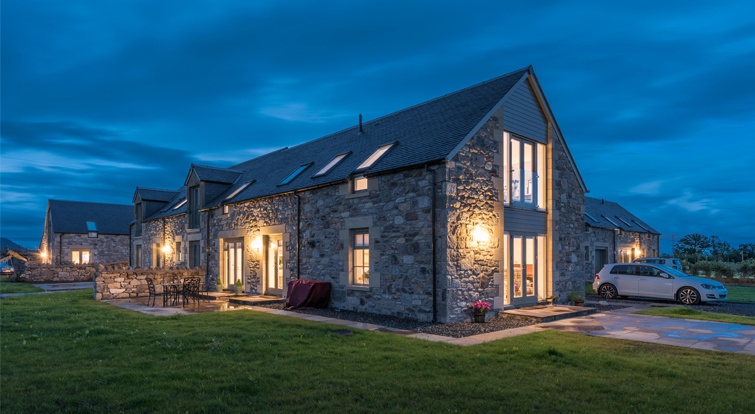 Natural slate in thePowis Mains Farm Project- Blairlogie Scotland