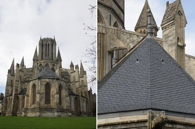 couverture en ardoise Cathedrale de Coutances