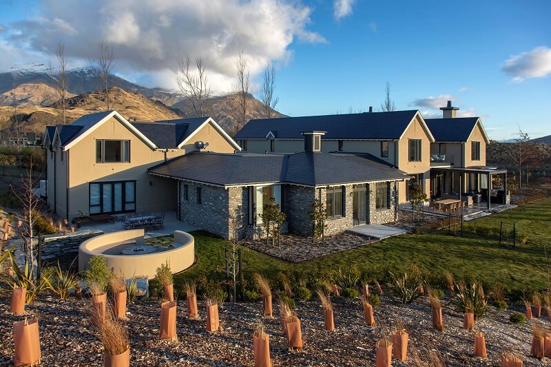 cupa 12 slate on the roof of this house in Queenstown New Zealand
