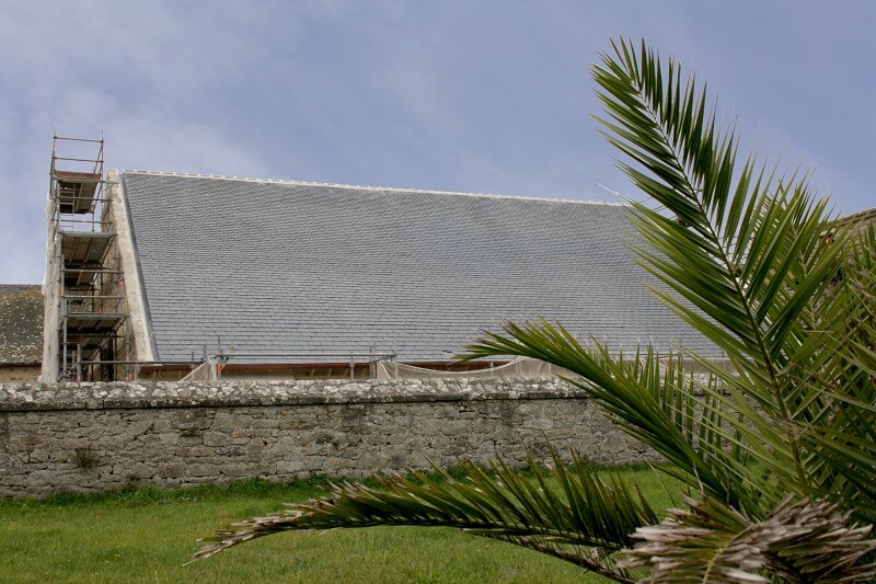 restauración tejado pizarra ciudadela Port Luis