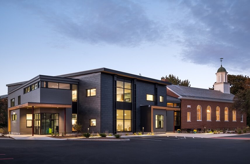 Vermont integrated architecture Pierson bibliothèque