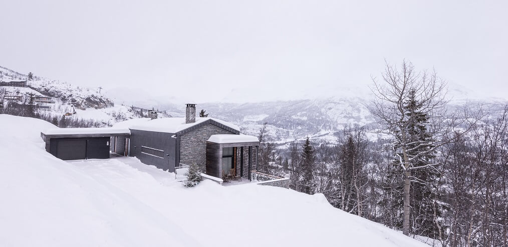 house with snow on the roof